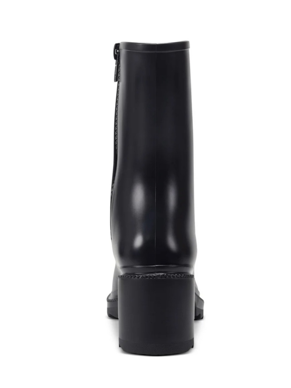 INC International Concepts Black Chunky Heel Mid-Calf Rain Boot - Picture 3 of 10